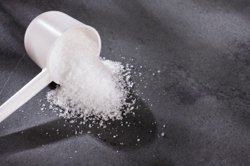 focus sur une dosette de chlorure de magnésium